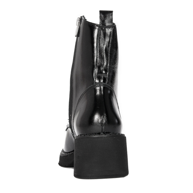 Boccato Women's leather ankle boots on a black post