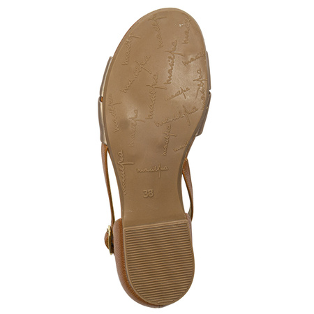 Maciejka 04614-29/00-5 Brown + Dark Gold Sandals