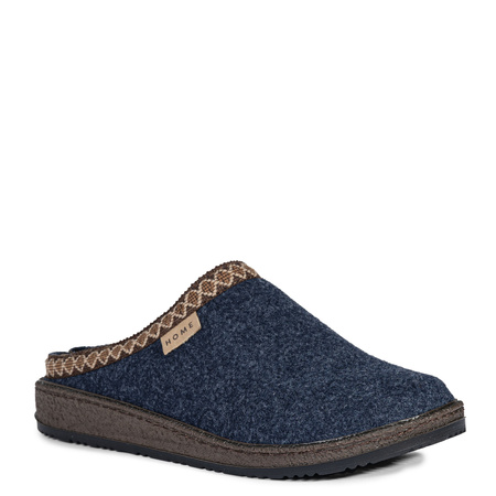 Inblu Felt Slip-On Home Slippers Cozy Comfort Grey-Blue NL000009-AVIO