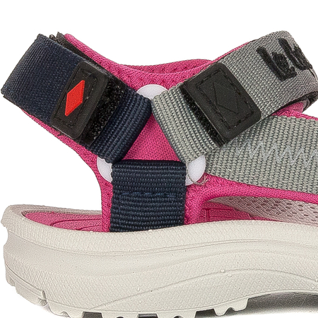 Lee Cooper Sandały dziecięce dziewczęce na rzepy Fushia Fuksja