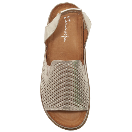 Maciejka Women's Leather Gold Sandals