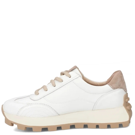 Filippo Fashionable Leather Platform Women's Sneakers White DP7498-26-WH