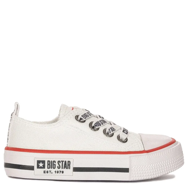 Big Star children's slip-on white sneakers