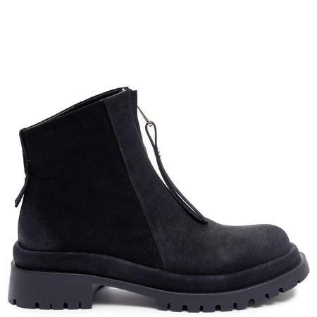 Maciejka Leather Platform Ankle Boots Elegant Black Women's Boots K7732-01/00-7