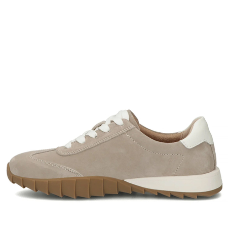 Filippo Leather Women's Sneakers Flat Sole Beige DP7534-26-BE