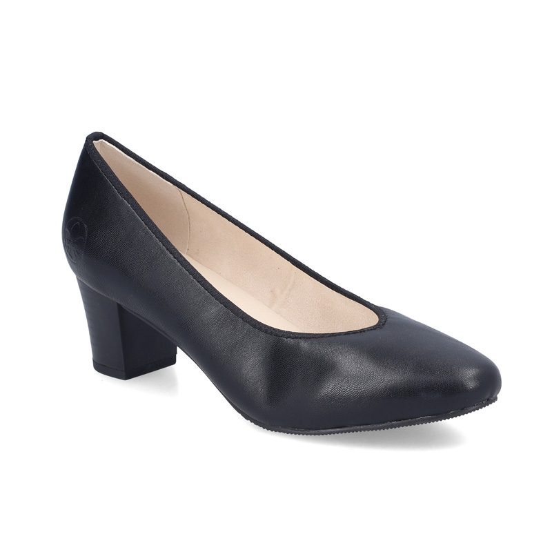Rieker Women's Leather Heeled Pumps Black