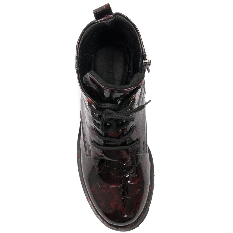 Artiker boots, leather, insulated, black and burgundy