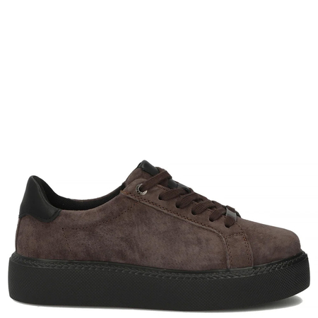 Filippo Skórzane Półbuty Sneakersy Na Platformie Brązowy DP6119-26-BR-BK