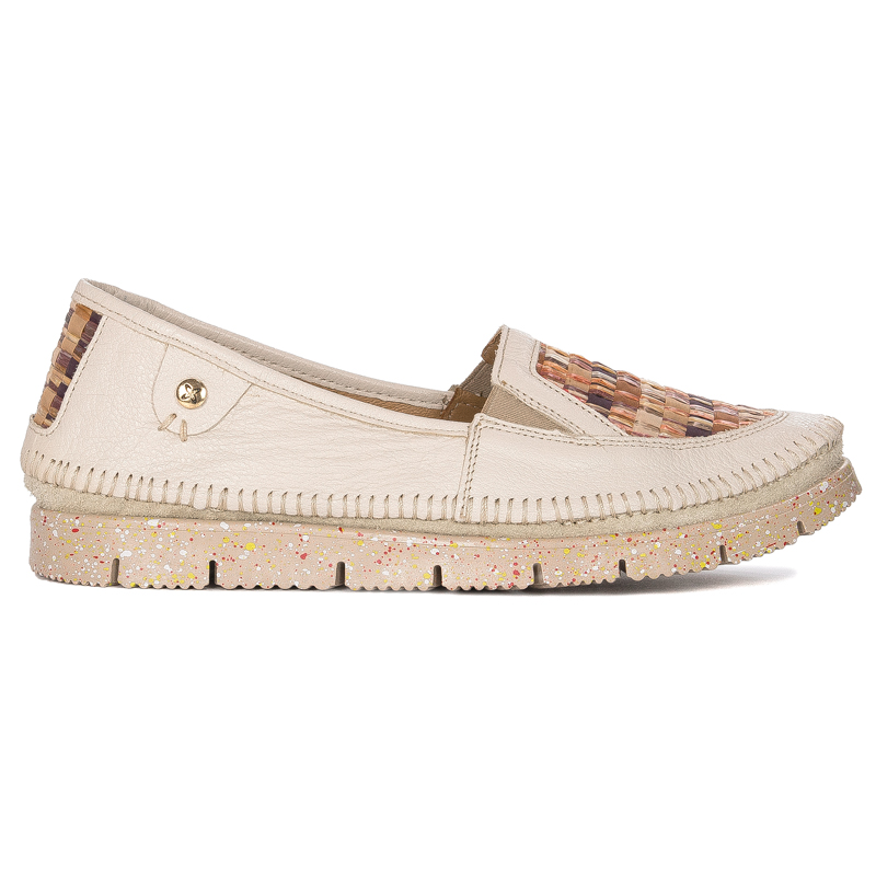 Maciejka Women's Leather Shoes Beige