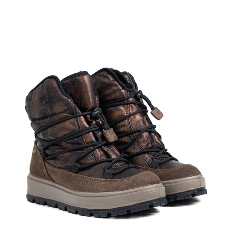 Primigi Insulated Girls’ Boots With Elastic Laces Brown-Gold 8879822