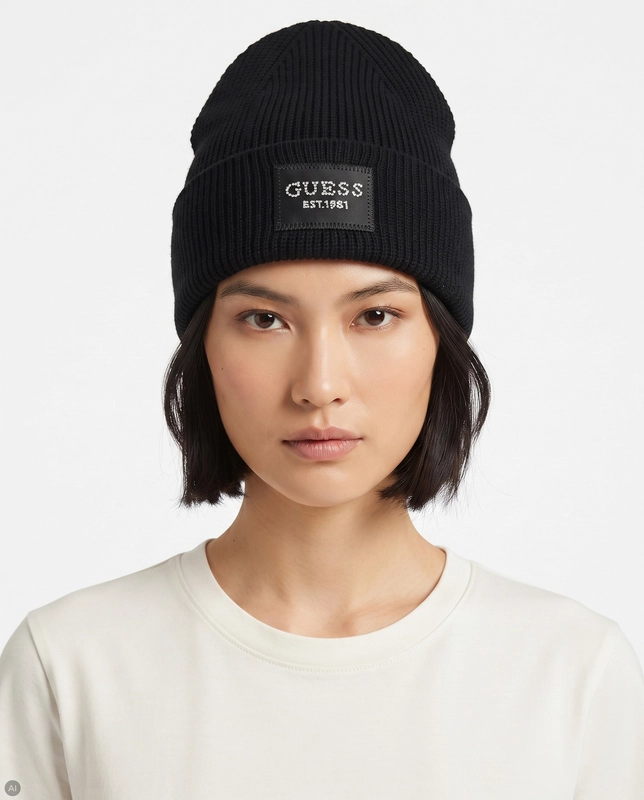 Guess Ciepła Czapka Damska Czarna AW5631VIS01-BLK