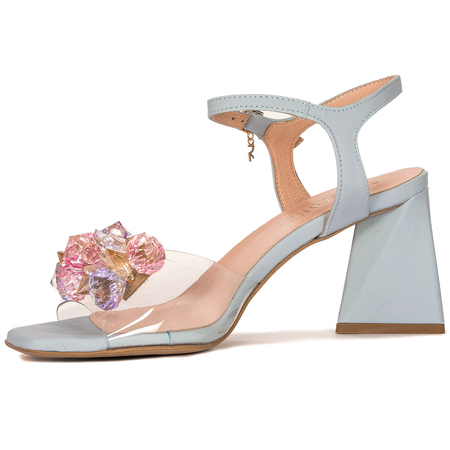Visconi Women's leather Blue Sandals