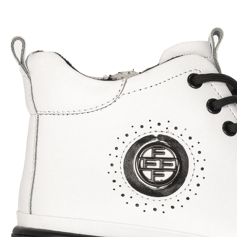 Filippo Leather Ankle Boots Platform Warm-Lined White DBT4215/25WH
