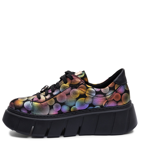 Maciejka Skórzane Sneakersy Na Platformie Wielokolorowe 6891W-08/00-8