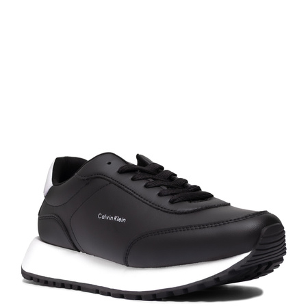 Calvin Klein Jeans Sneakersy Platformowe Damskie Z Kontrastową Podeszwą Czarne V3A9-83110-BLKWH