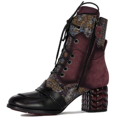 Maciejka 06140-23/00-7 Lace-up Women's burgundy Leather Boots