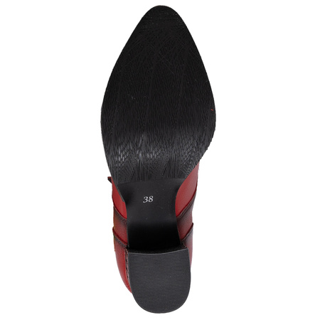 Maciejka Women's Lace-Up High-Heeled Shoes Red