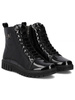 Filippo Women's Patent Leather Ankle Boots, Black