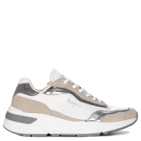 Pepe Jeans London White Arrow Layer Sneakers 