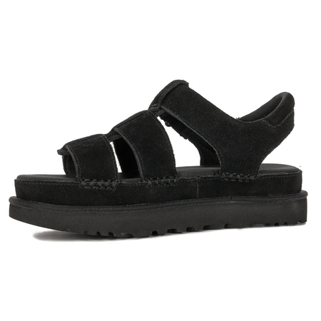 UGG Women's Leather Sandals Strap Black