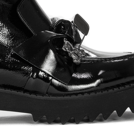 Boccato Women's Pattent Leather Boots Black