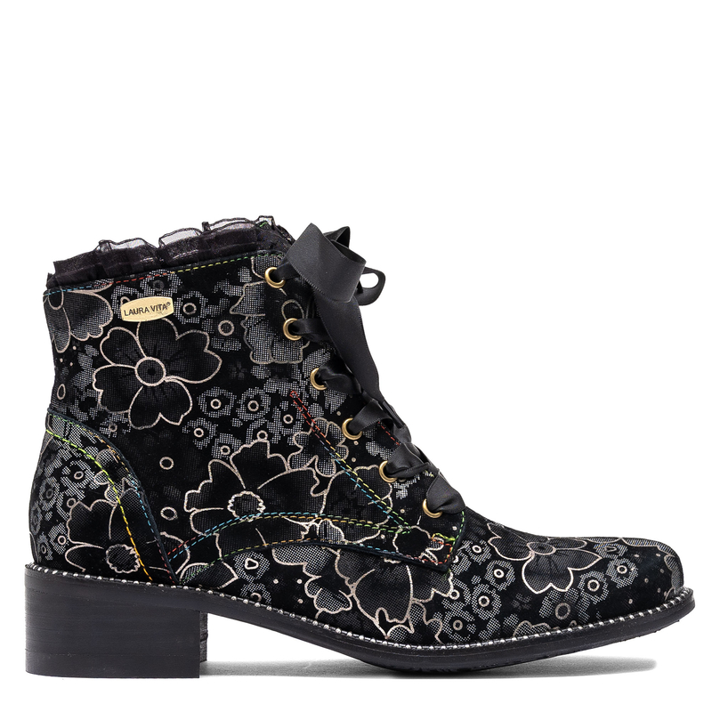 Laura Vita Women's Lace-Up Ankle Boots Acier