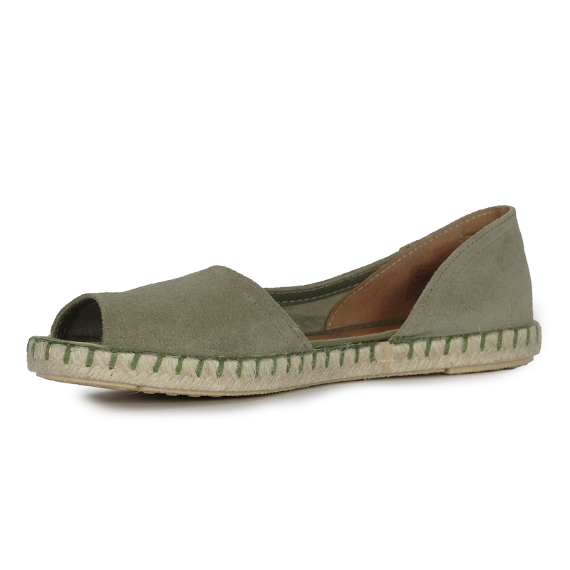Verbenas Women's Cruz Serraje Kaki Espadrilles