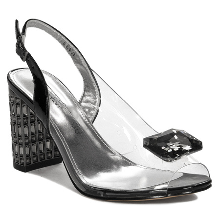 Sca'viola Women's On A High Heel Black Sandals S-230