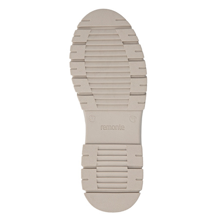 Rieker Warm-Lined Platform Ankle Boots With Zip And Laces Beige D0E71-60