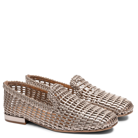 Bruno Premi Woven Openwork Loafers Metallic Flats Gold BN2105XBPRINLPLAT