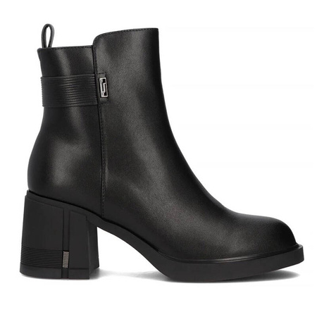 Filippo Black Leather Women's Boots
