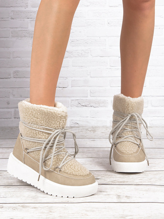 Filippo Women's beige insulated snow boots