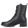 Rieker Lace-Up Women's Ankle Boots Block Heel Insulated Black 75430-00-BLACK