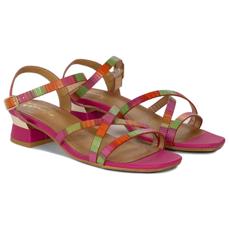 Maciejka Women's Leather Heeled Pink Sandals