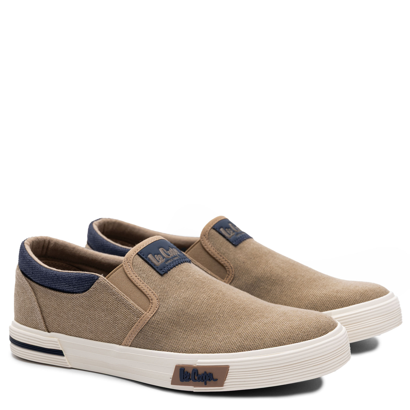 Lee Cooper Sneakersy Męskie Wsuwane Beżowe LCW-26-02-4089MC