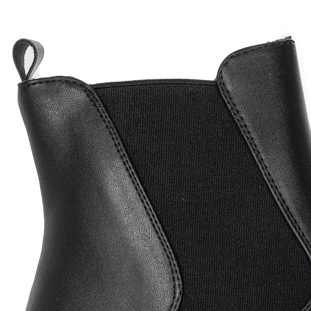 Sergio Leone Classic Women's Ankle Boots Insulated Low Heel Black BT523 (7079)