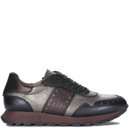 Hispanitas Sneakersy półbuty damskie skórzane Boleromet Midnight Acero