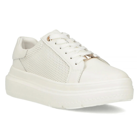 Filippo Leather White Low Shoes