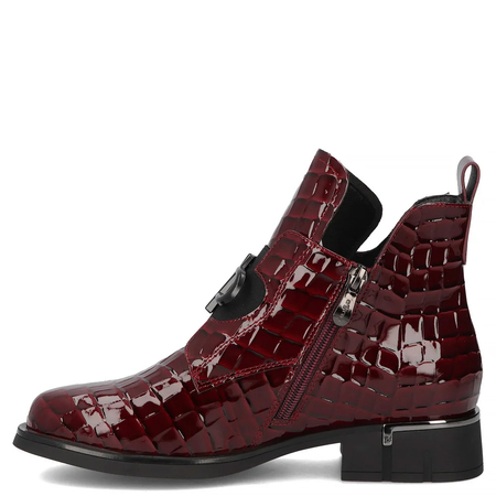 Filippo Leather Ankle Boots Burgundy DBT7191-26-BG