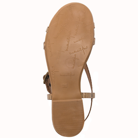 Maciejka women's brown gold Sandals