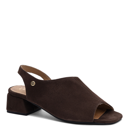 Maciejka Leather Heeled Sandals Brown 06975-02/00-1