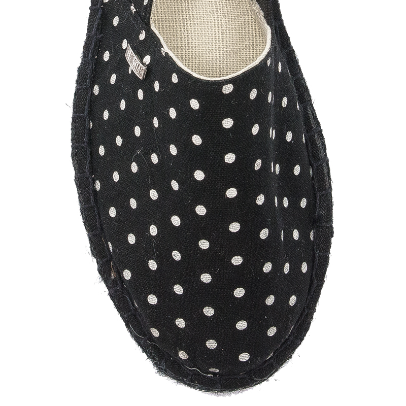 Big Star Espadryle damskie w kropki Black Czarne
