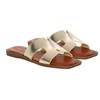 Sergio Leone Women's gold flip-flops
