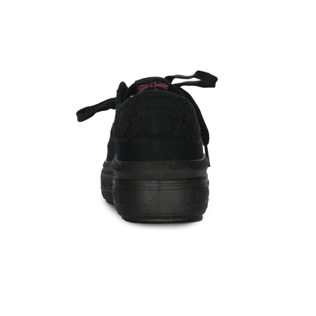 Lee Cooper Tenisówki trampki damskie ażurowe czarne