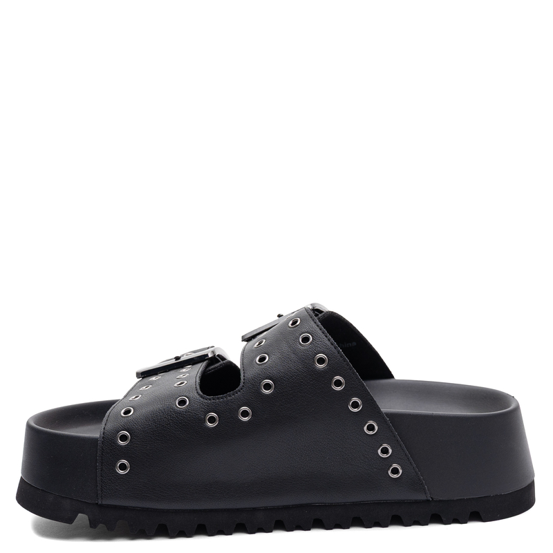 Buffalo Klapki Damskie Na Platformie Czarne 1602316-BLK
