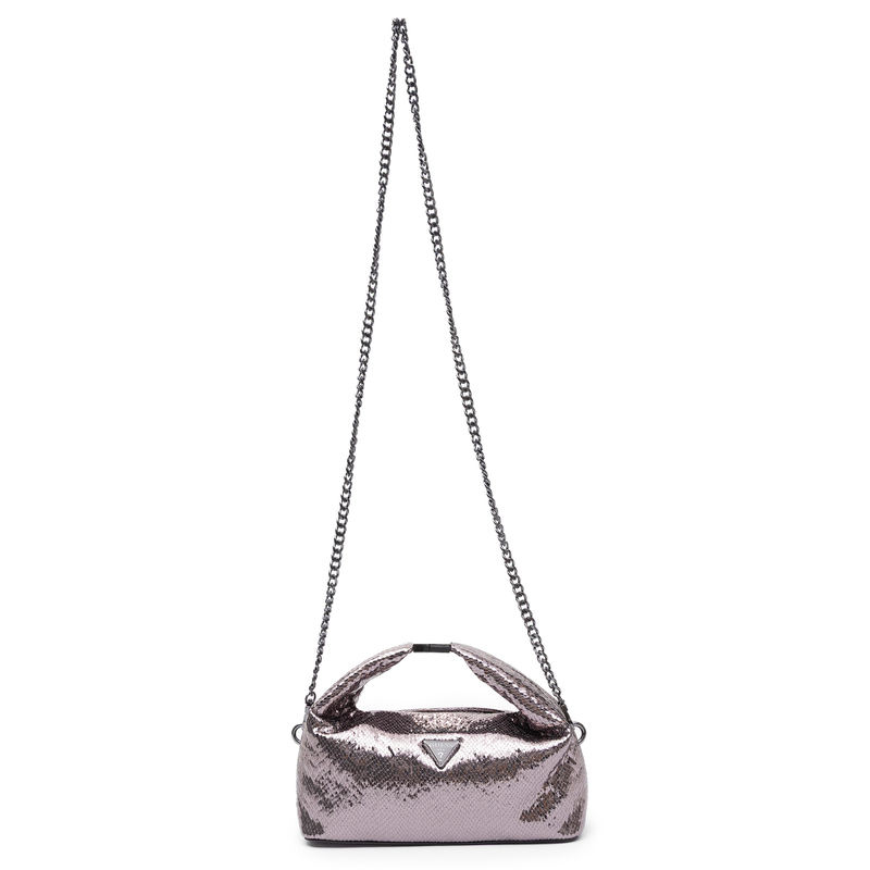Guess Elegant Women's Handbag Classic Metallic Pewter Silver HWKM2248740-PEWTER