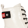 S.Barski Women's warmed lacquered White Ankle boots