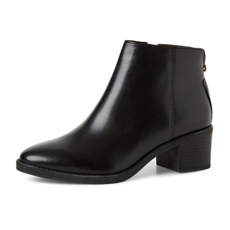 Marco Tozzi Women's Leather Ankle Boots Black