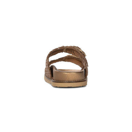 Inuovo Women's Leather Flip-Flops Gold