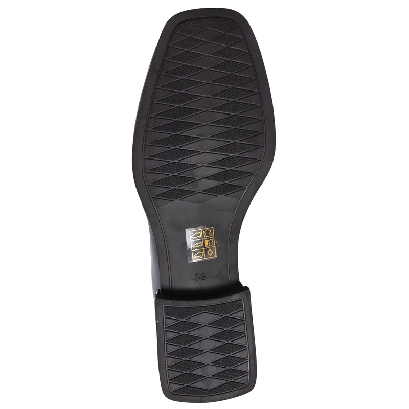 Boccato Botki Damskie Lakierowane Botki Wsuwane Czarne 049-1738SA-102T